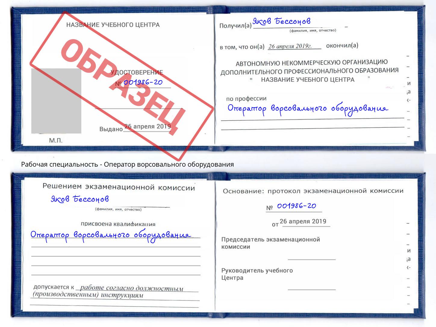 Оператор ворсовального оборудования Протвино